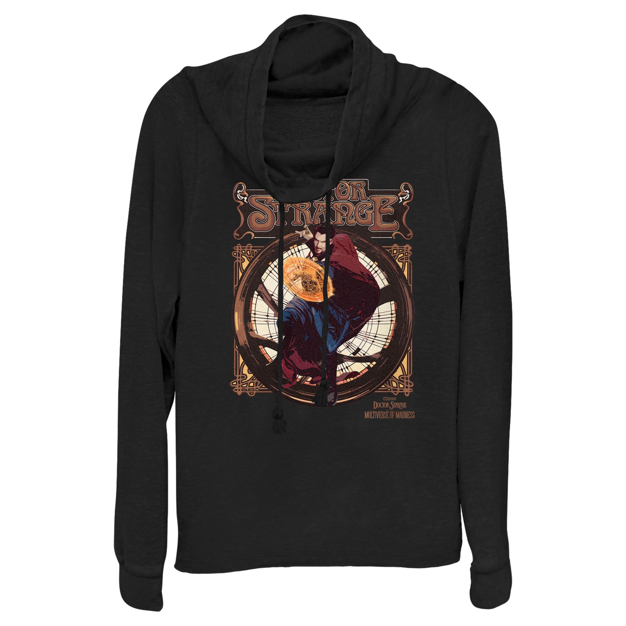 Junior's Marvel Retro Seal Cowl Neck